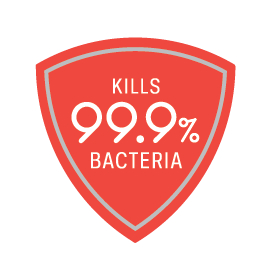 Kills 99.9% Bacteria